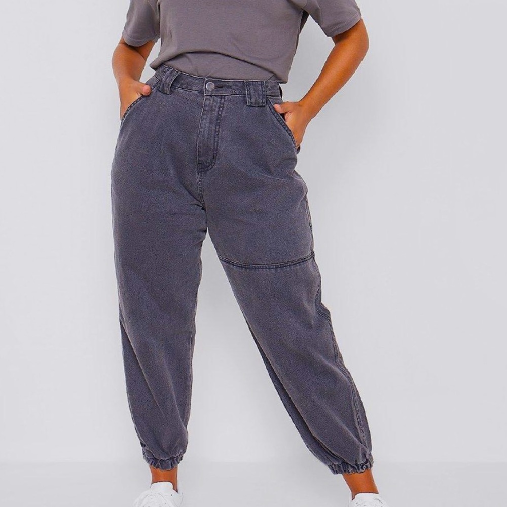 Grey Denim Joggers